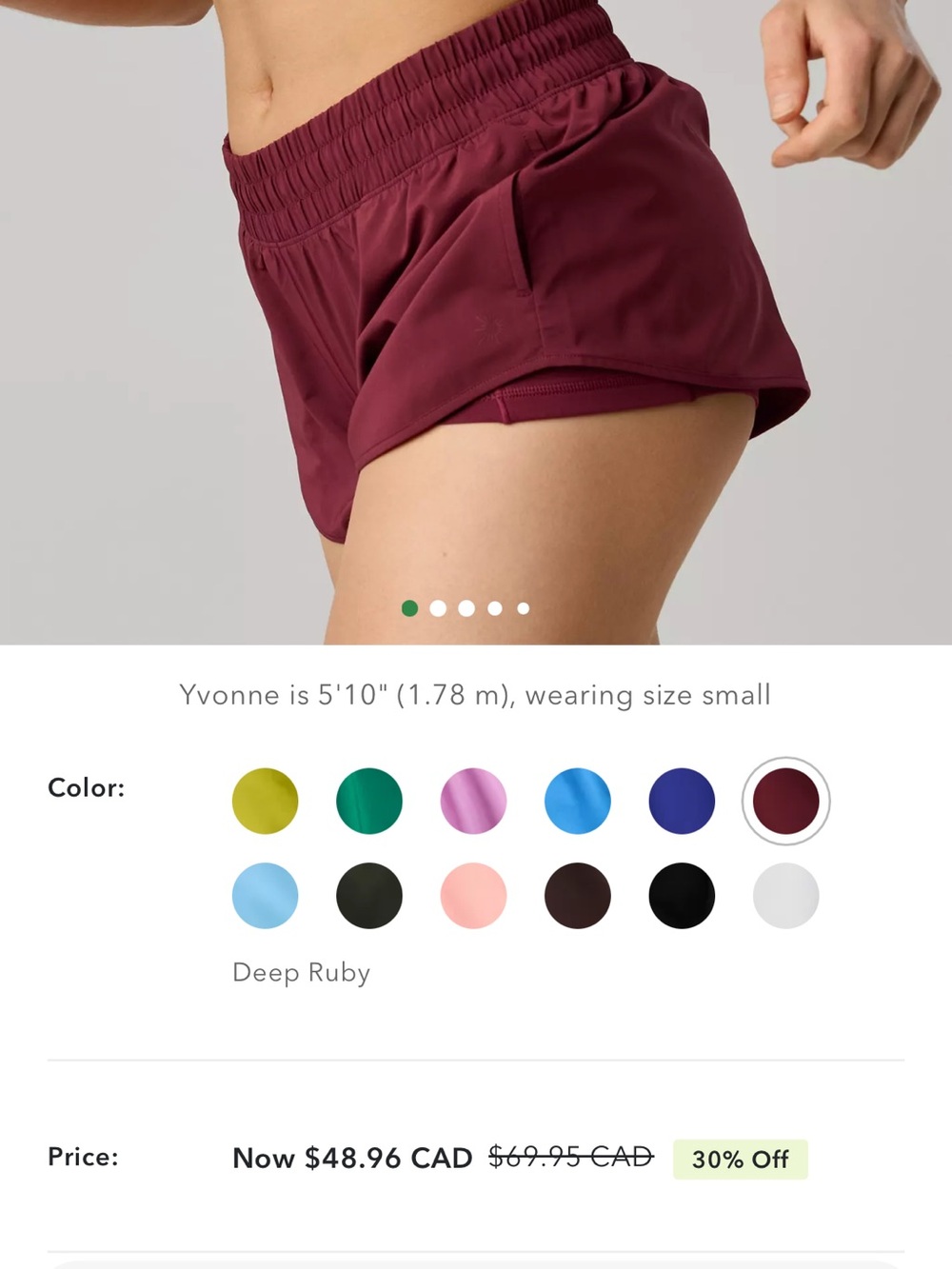 aerie Burgundy Athletic Shorts
